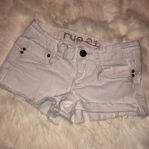 White Denim Shorts